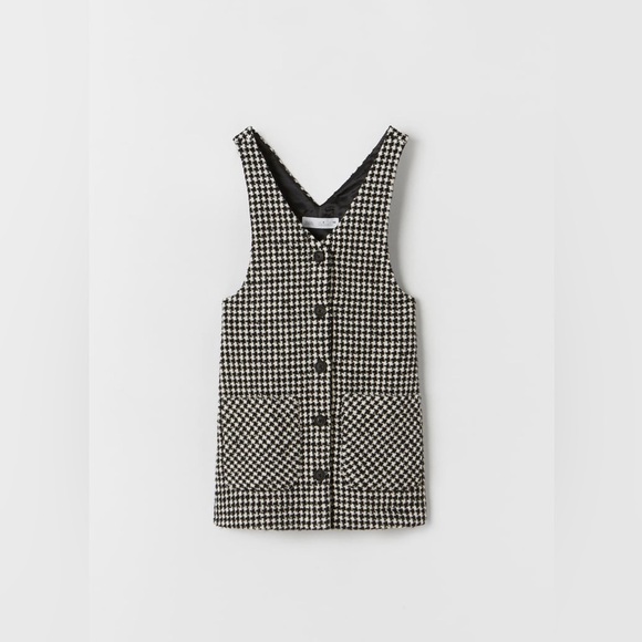 Zara Other - • Zara • Houndstooth Pinafore Dress (girl) Size 9